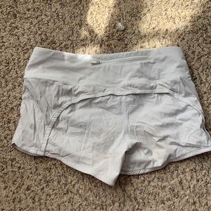white speed up lulu lemon shorts